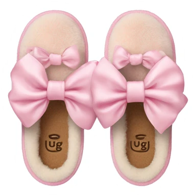 UGG slippers light pink bow sticker
