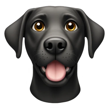 Black labrador dog face  sticker