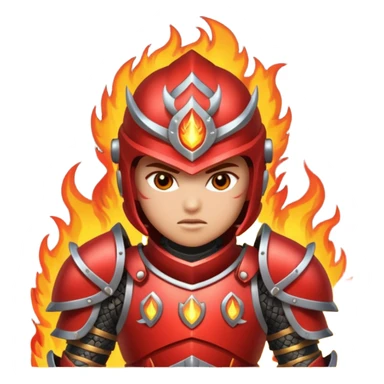 fire armored warrior sticker