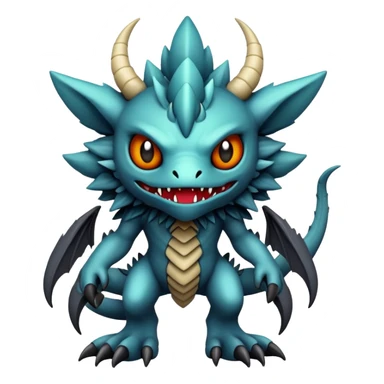 Edgy complex detailed aesthetic-scenery-Fakémon-creature sticker