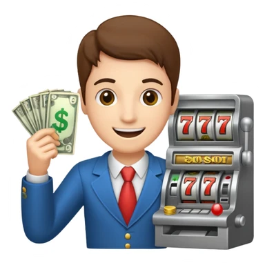 Playing slot machines winning sticker