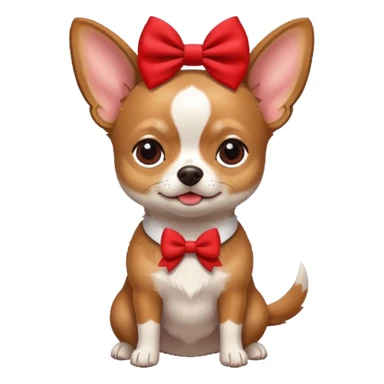 Chihuahua with a bow sticker