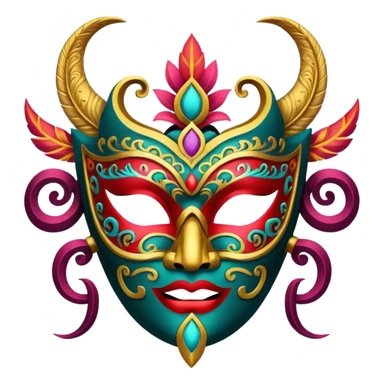 Festival themed Mask sticker