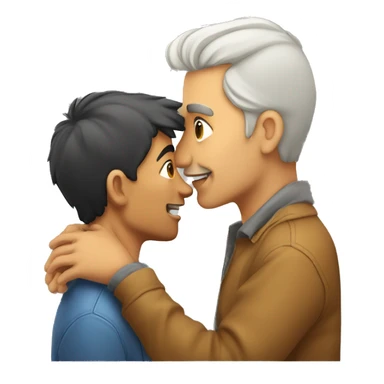 A Young guy Kiss a mature man  sticker