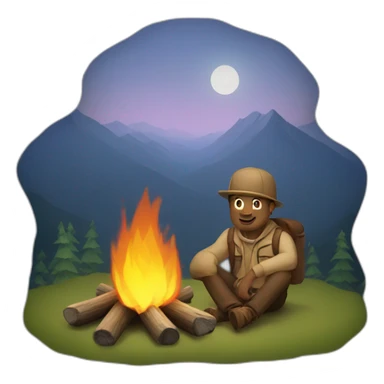 campfire man sticker