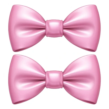 Pastel pink shiny realistic bows sticker