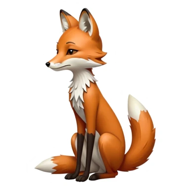 extremely sad crying anthropomorphised female fox in stylish outfit, no sunglasses, looking to the left, hunched over in poor posture, full-body view sticker
