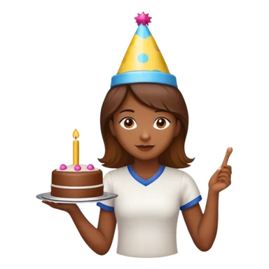 birthday girl with softball cake sticker