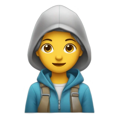 Une fille sur un garçon sticker