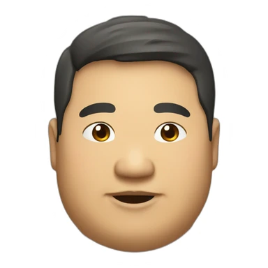 stereotypical asian fat man who loves food sticker