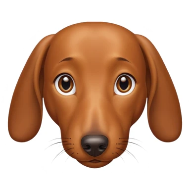 Dachshund's face (thin cheeks, not much hair) sticker