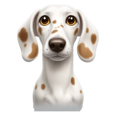 white dachshund with brown spots sticker