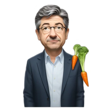Mélenchon qui fume une carotte sticker
