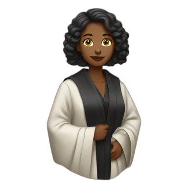 woman lawyer Wearing a robe sticker