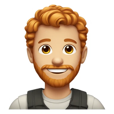 smiling boy with beard portrait with a more ginger hair and beard  sticker
