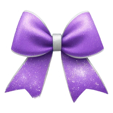 Cheerlead bow in light purple and glitter sticker