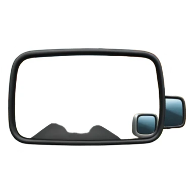 Fall scenery in the rearview mirror of a truck sticker