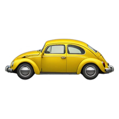 Volkswagen coccinelle jaune sticker