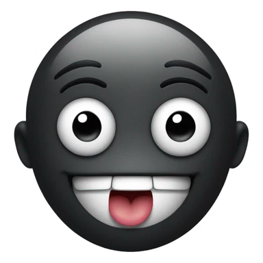 Smiley crying black tears sticker