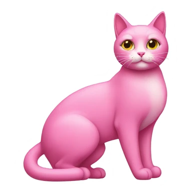pink cat with high heels sticker