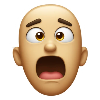 A shocked scared face  sticker