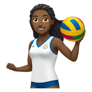 summer olympics girl volleyball sticker