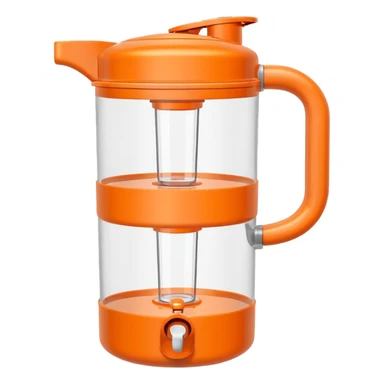 Orange water dispenser jug for sports events sticker