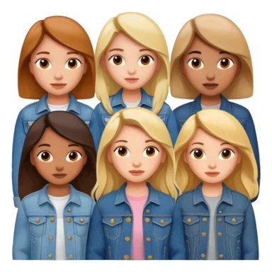 girls in jean jackets sticker