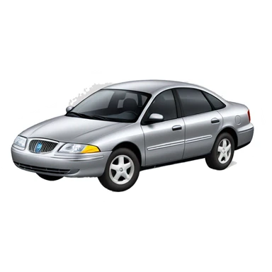 1998 mercury sable car silver with eye drop headlights sticker