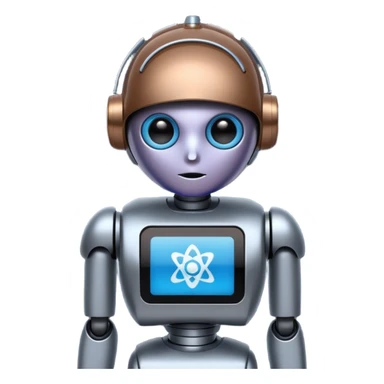 I want atom from reel steel that has gray body with black screen and blue eyes  form the screen and a brown top a  robot his face is the screen  sticker