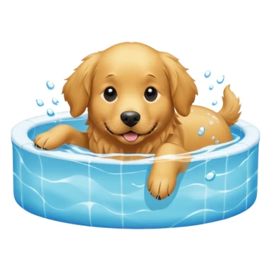 dog swimming in pool summer sticker