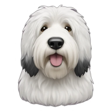 English sheepdog realist with Betis t-shirt sticker