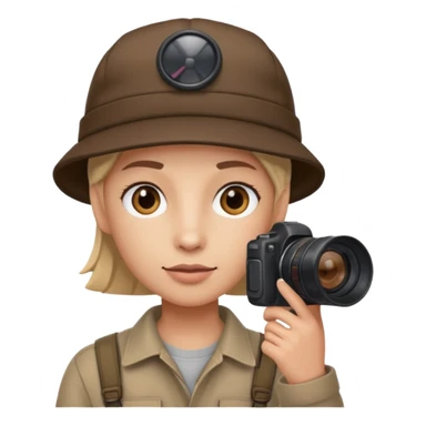 photographer looking into a camera sticker