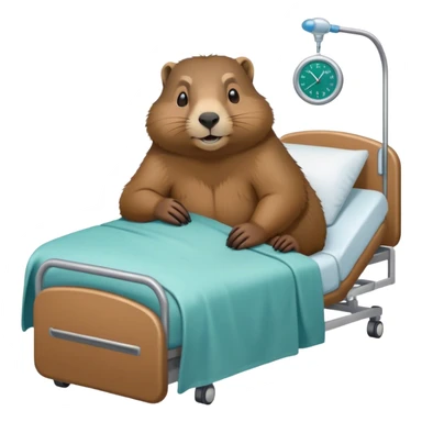 Marmot relax in hospital sticker