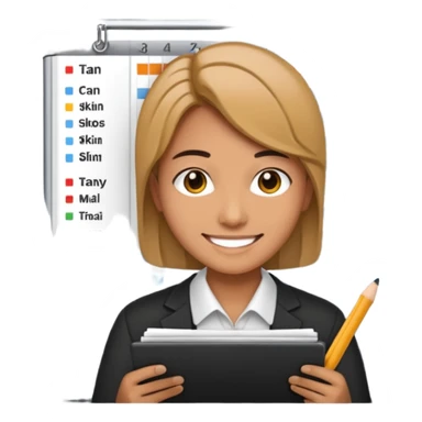 aditor with spreadsheet emoji sticker