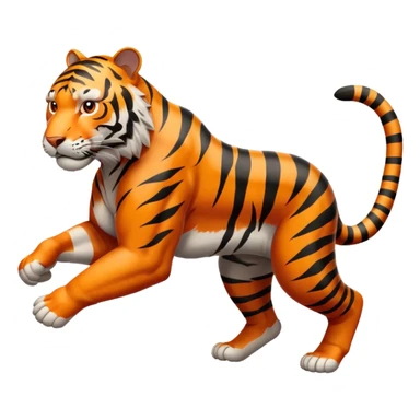 High resolution of a runnig tigar sticker
