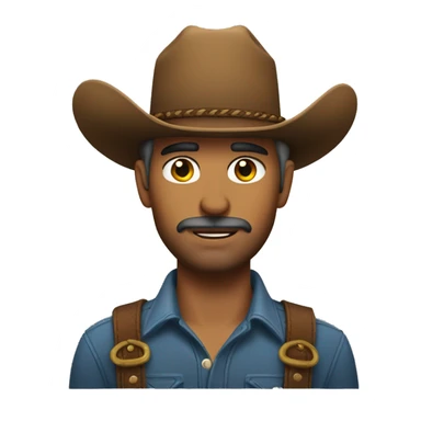 Vaquero de pelo banco sin barba sticker