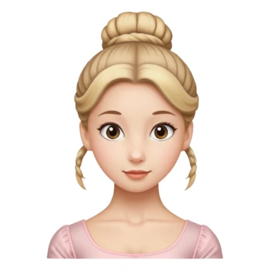 ballet bun  hair princes  sticker