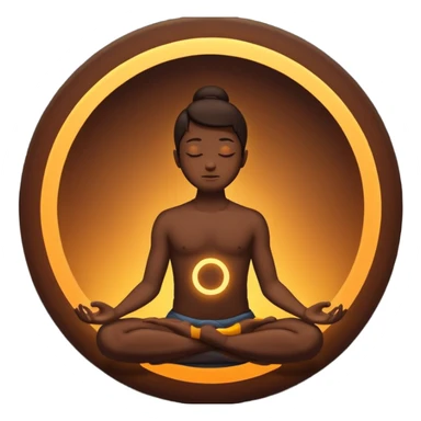 silhouette meditating inside a circle sticker