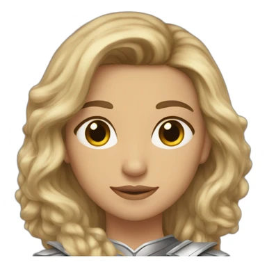 bird knight long brown hair golden eyes tan skin woman sticker