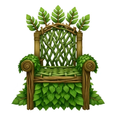 Throne made of leaves and branches sticker