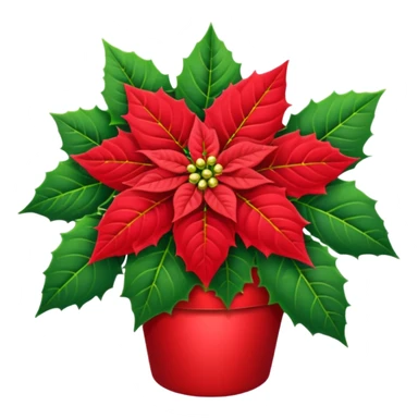 christmas   Poinsettia icon sticker