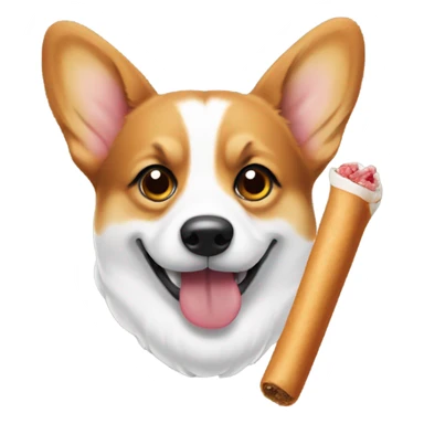 Corgi smoking blunt sticker