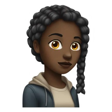 Black girl side eying  sticker