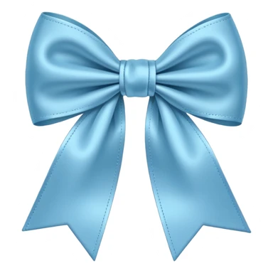 Light blue colour bow sticker