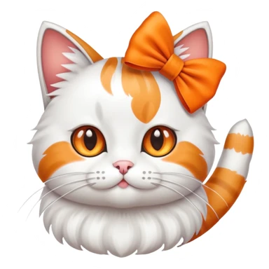 Cat with a bow on its head  sticker
