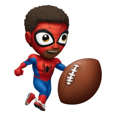 Spider-man playing football sticker