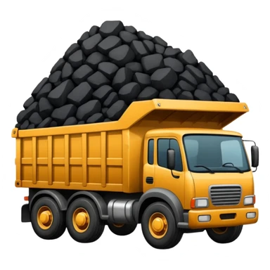 black truck with coal ore sticker