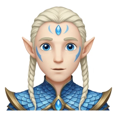 ESO male water elf with scales sticker