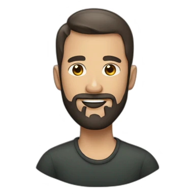 Beard man with short hair and dark yeas sticker